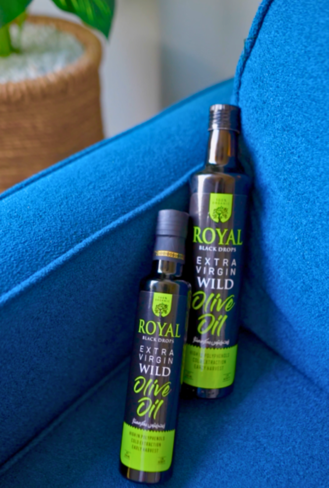 Royal Extra Virgin Wild Olive Oil – Cold Pressed 750 ml (Glass Packing)