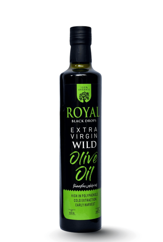 Royal Extra Virgin Wild Olive Oil – Cold Pressed 1 Litre  (Glass Packing)