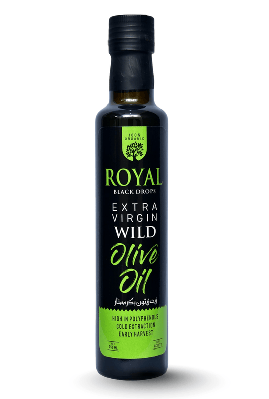 Royal Extra Virgin Wild Olive Oil – Cold Pressed 250 ml(Glass Packing)