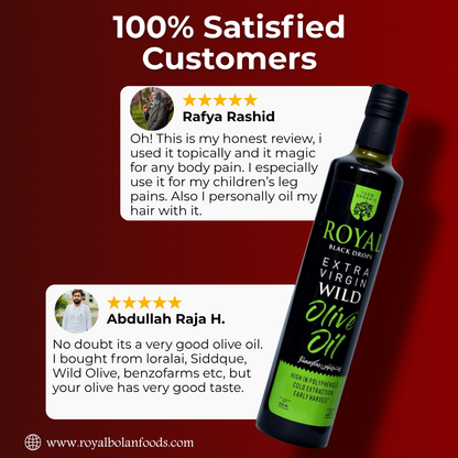 Royal Extra Virgin Wild Olive Oil – Cold Pressed 750 ml  (Glass Packing)