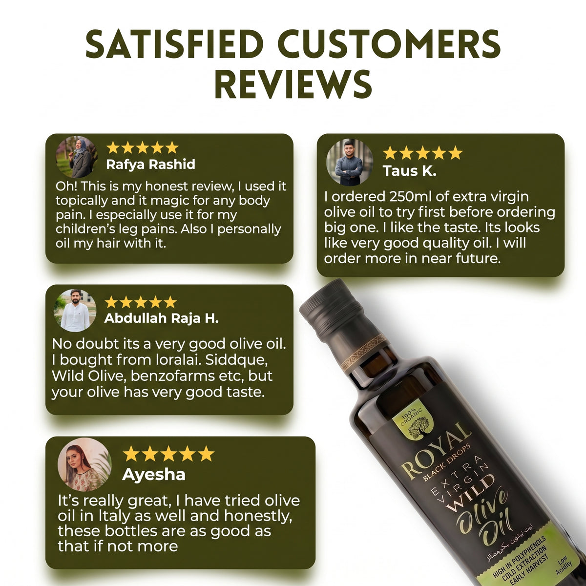 Extra Virgin Wild Olive Oil  (Black Drop) - 100% Organic & Fresh Harvest