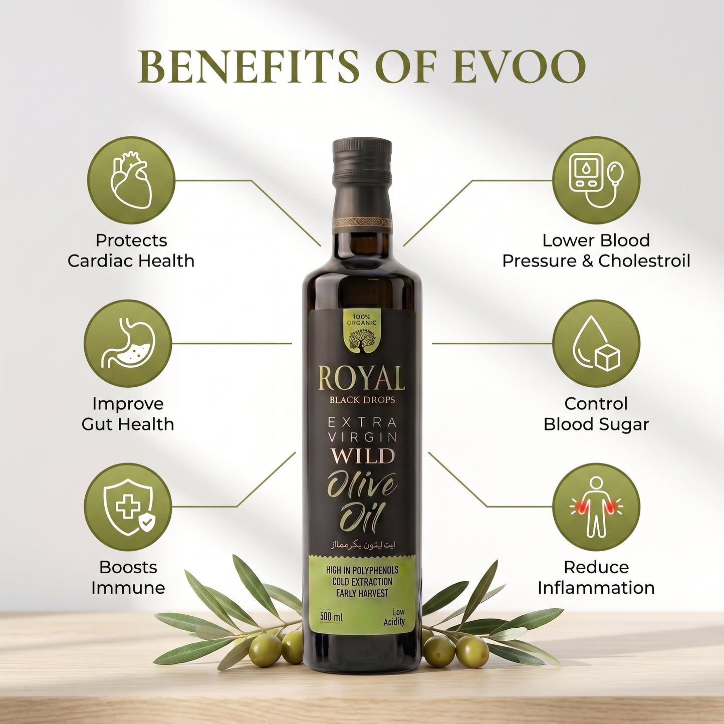 Extra Virgin Wild Olive Oil  (Black Drop) - 100% Organic & Fresh Harvest
