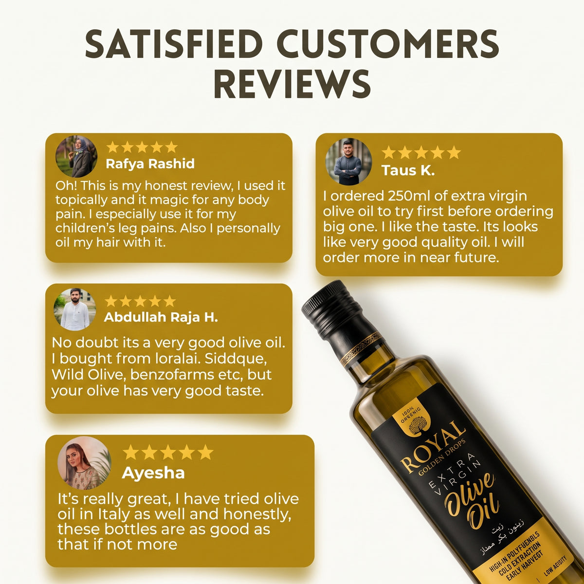Extra Virgin Olive Oil (Golden Drop ) - 100% Organic & Fresh Harvest