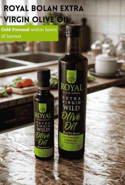 Royal Extra Virgin Wild Olive Oil – Cold Pressed 750 ml  (Glass Packing)