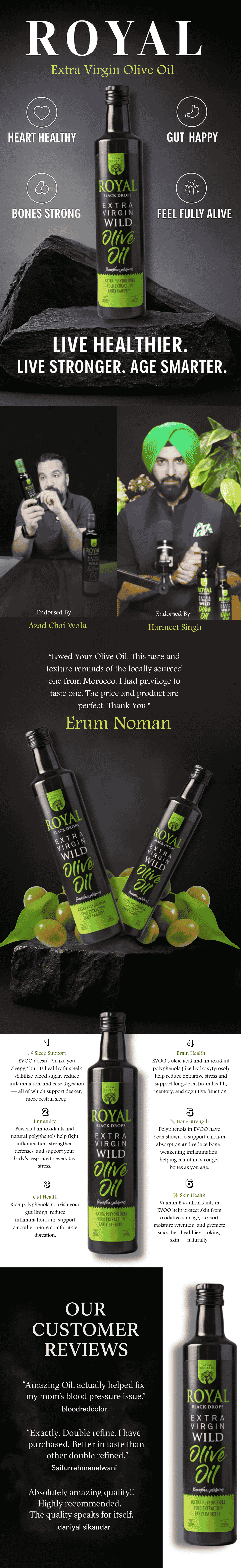 Product advertisement for a green bottle with text and images of people using it.