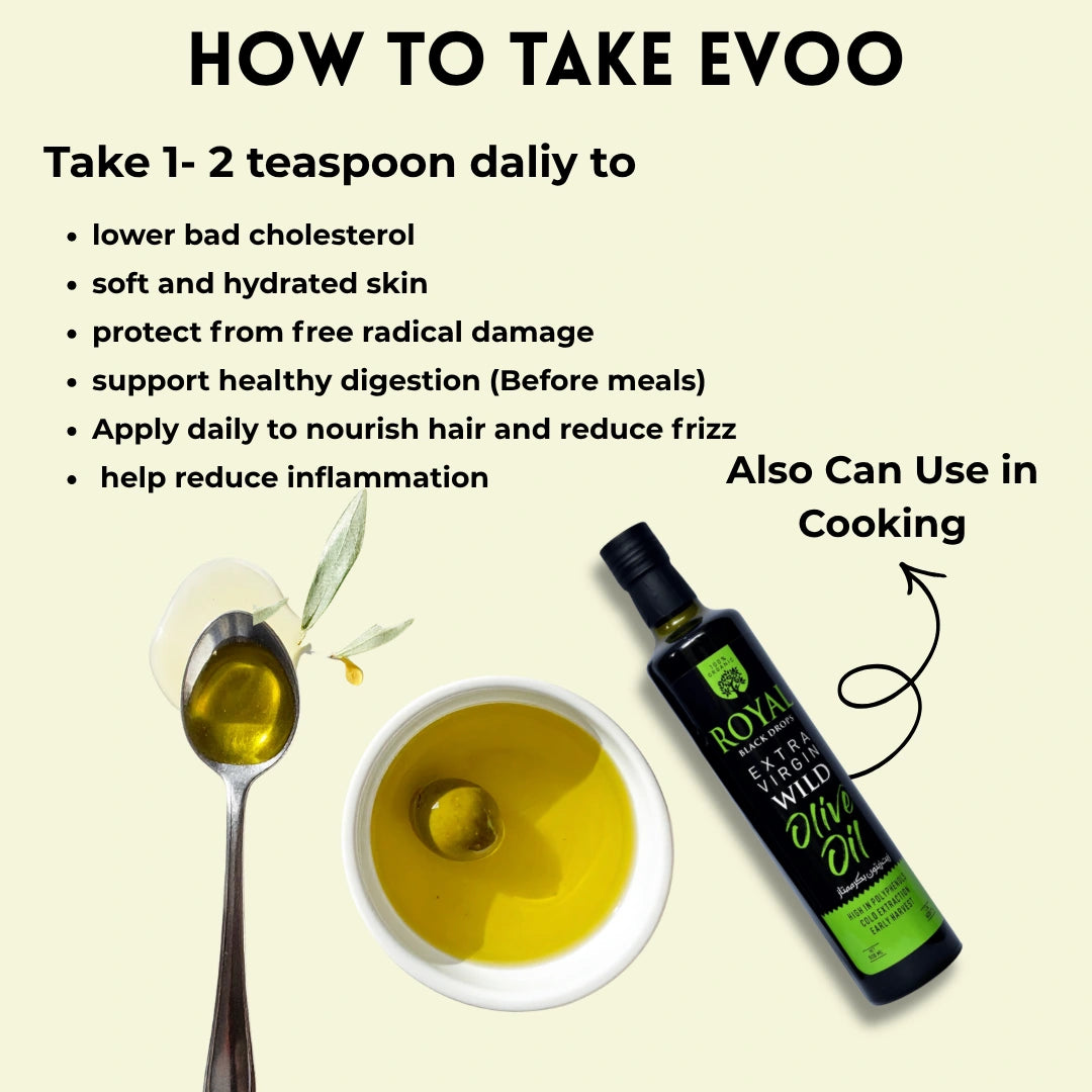 Extra Virgin Olive Oil  (Black Drop) - 100% Organic & Fresh Harvest